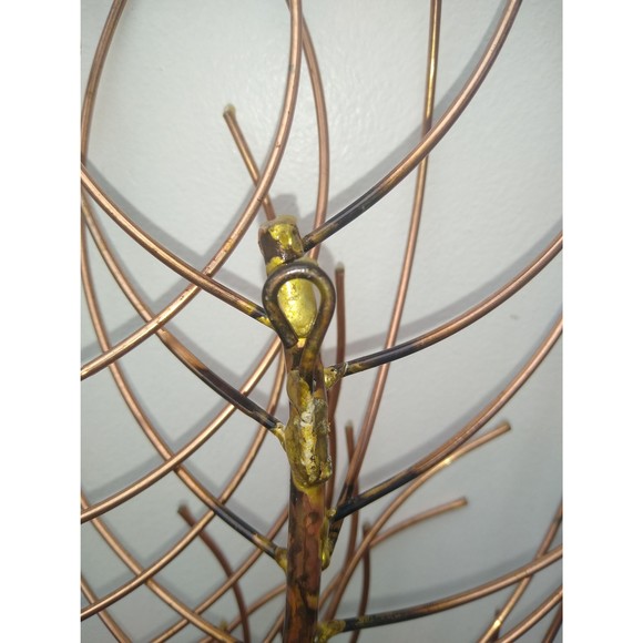 Copper and Brass Giavanna Branch Small Metal Wall Hanging Art Decor Sculpture - Picture 7 of 10